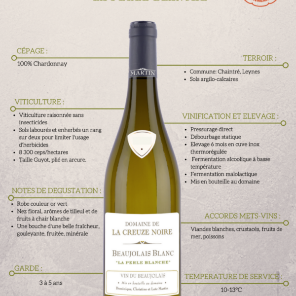 AOP Beaujolais Blanc Creuze noire 750ml X 6