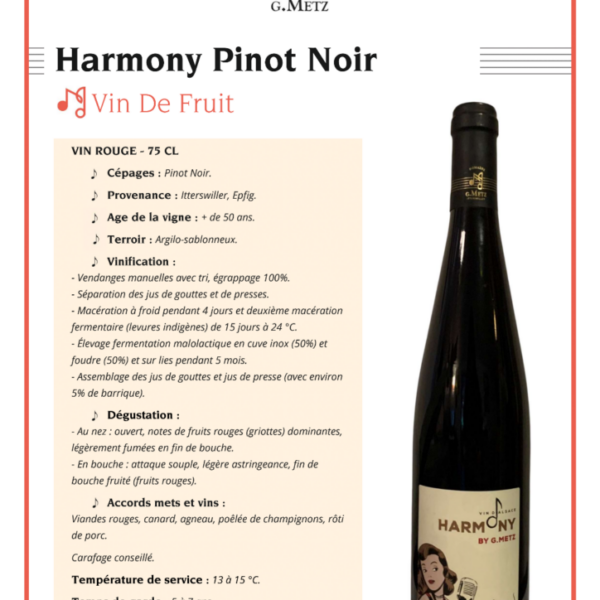 Pinot Noir Harmony 750ml X 6