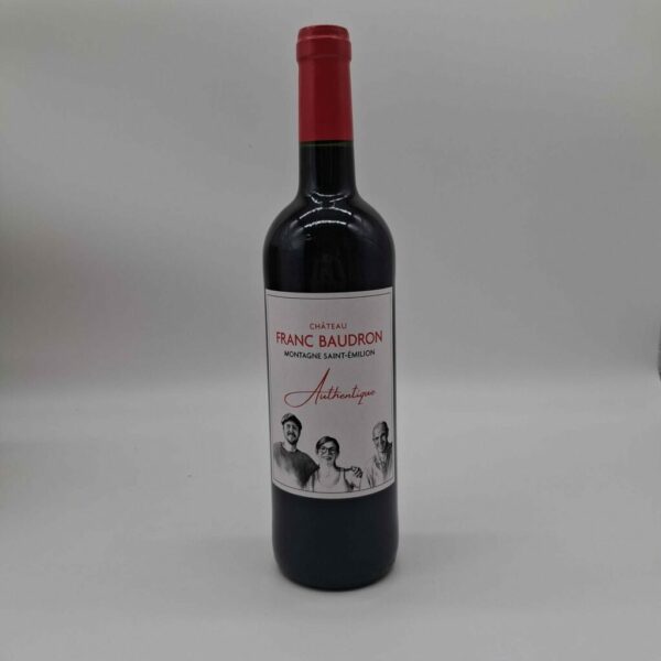 AOP Authentique Montagne Saint Emilion Chateau Franc Baudron Rouge Bio 75cl X 6