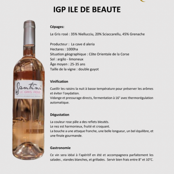 Santini Le Gris Rosé IGP Ile de Beauté 750ml X 6