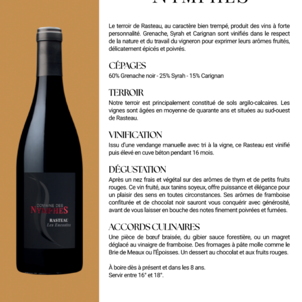AOP Rasteau Les Encostes des Nympphes Rouge 750ml X 6