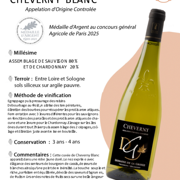 AOP Cheverny Domaine de La Grange blanc 750ml X 6