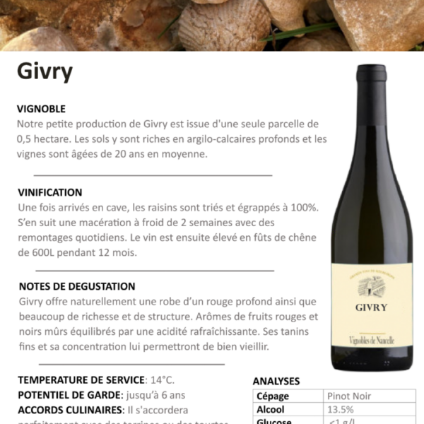 AOP Givry Vignoble Nancelle 750ml X 6