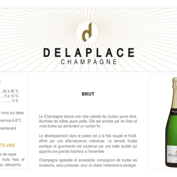 Champagne Delaplace Brut 750ml X 6